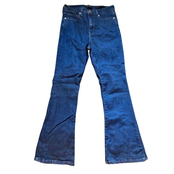 Banana Republic Women's High-Rise Flare Blue Denim Jeans Size 27 Short - Picture 1 of 14